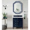 James Martin Vanities Brittany 30in Single Vanity, Victory Blue w/ 3 CM White Zeus Quartz Top 650-V30-VBL-3WZ